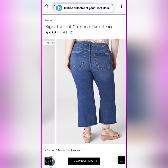 NEW!Lane bryant signature fit cropped flare jeans - Picture 3 of 11